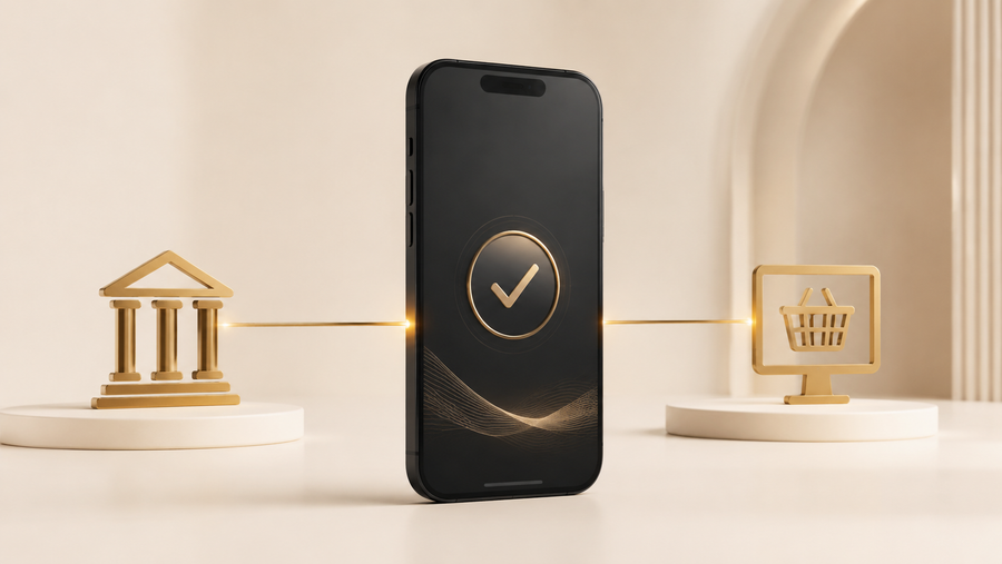 Open Banking payment moving securely between a UK bank and online checkout