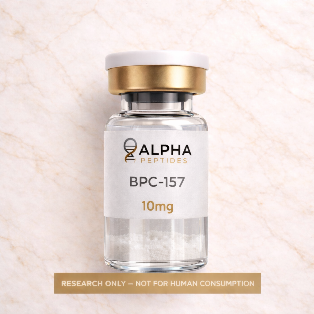 BPC-157 10mg – High-Purity Body Protection Compound Research Peptide for Tissue Repair & Gastrointestinal Pathway Studies | Alpha Peptides