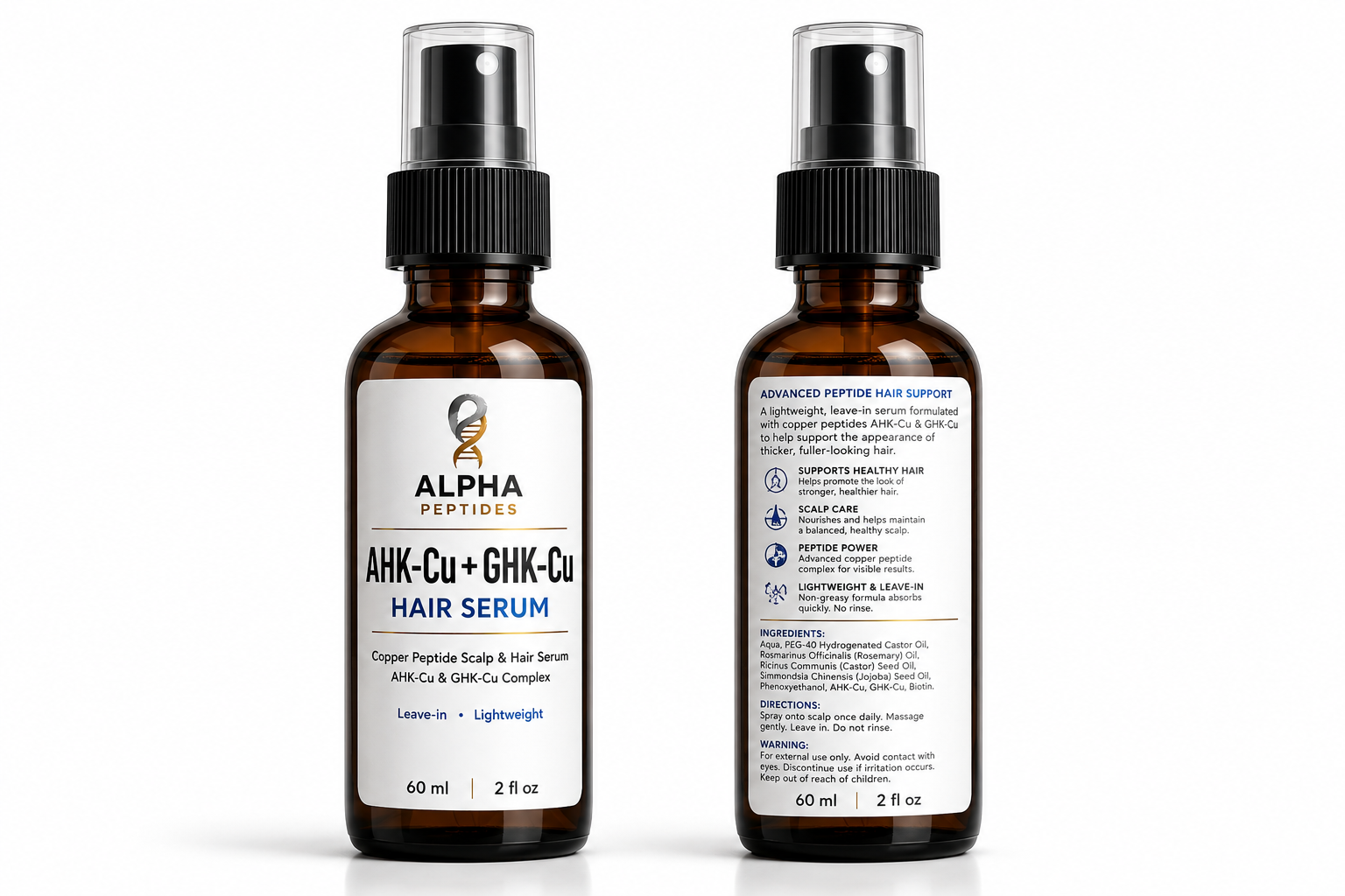 AHK-Cu + GHK-Cu Copper Peptide Hair Serum