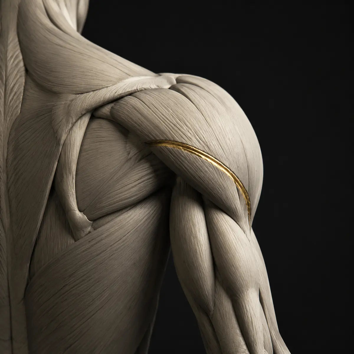 Sculptural anatomical imagery representing recovery research