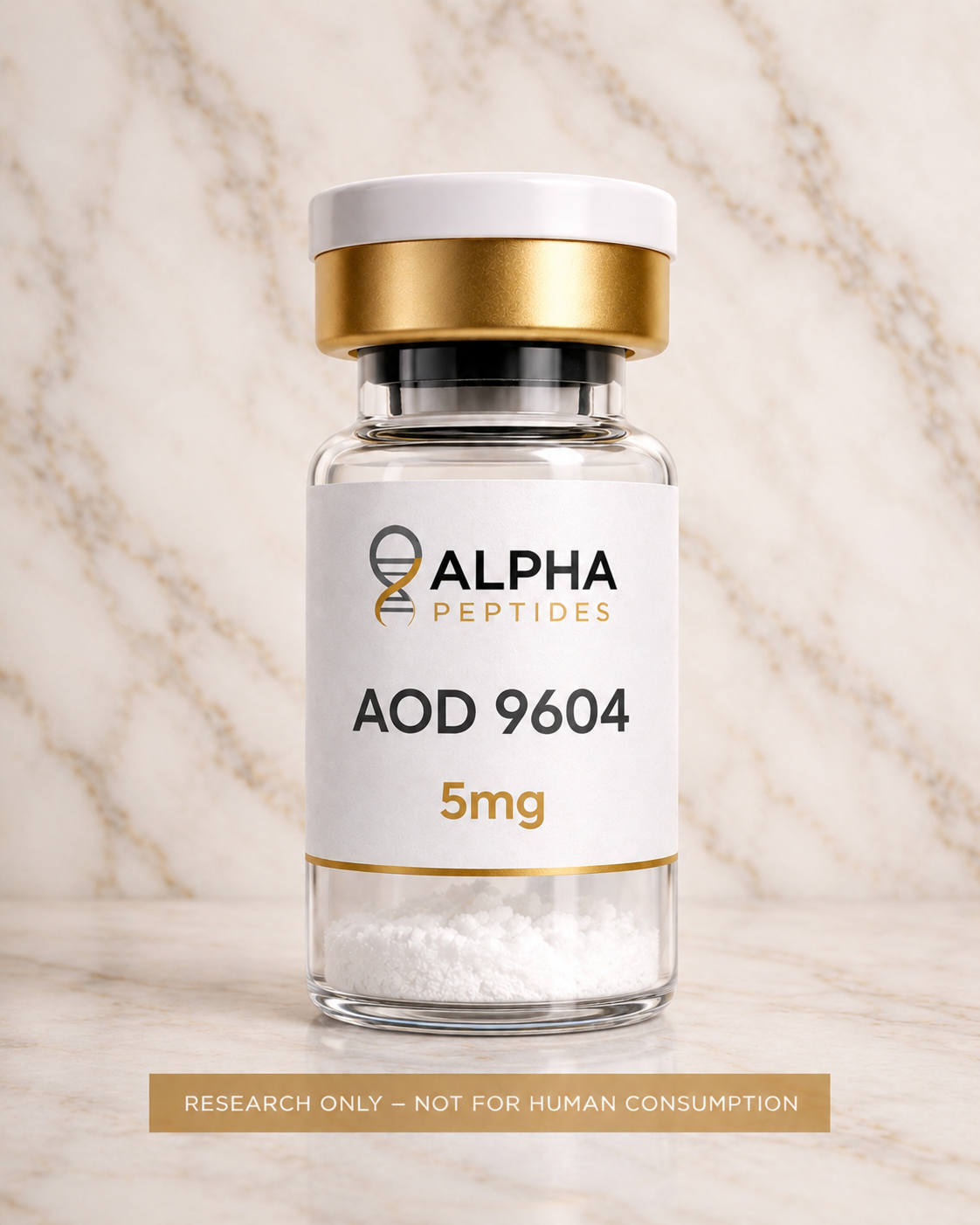 AOD-9604 5mg  'Anti Obesity Drug' Research Peptide | Alpha Peptides
