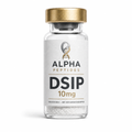 DSIP 10mg research peptide vial by Alpha Peptides designed for delta sleep-inducing peptide research, sleep regulation studies, circadian rhythm investigations, neuropeptide signalling research, recovery studies, and laboratory neuroscience applications.