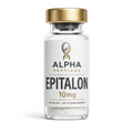 Epitalon 10mg research peptide by Alpha Peptides for longevity research, cellular regulation studies and laboratory investigations.