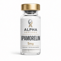 Ipamorelin by Alpha Peptides featuring a premium research peptide vial designed for growth hormone research, peptide signalling studies and laboratory investigations.