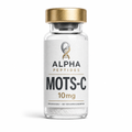 MOTS-C 10mg by Alpha Peptides featuring a premium research peptide vial designed for mitochondrial research, cellular energy studies and laboratory investigations.