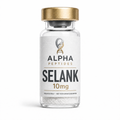 Selank by Alpha Peptides featuring a premium research peptide vial designed for cognitive research, neurological studies and peptide signalling investigations.