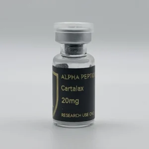 Alpha Peptides® Cartalax 20mg research vial, front view