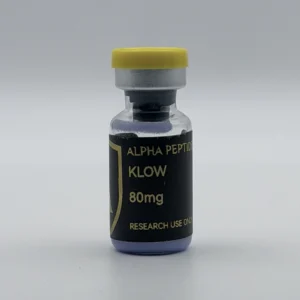 Alpha Peptides® KLOW 80mg research vial, front view