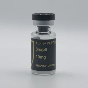 Alpha Peptides® SNAP-8 10mg research vial, front view
