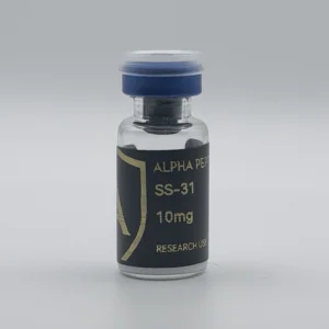 Alpha Peptides® SS-31 10mg research vial, front view