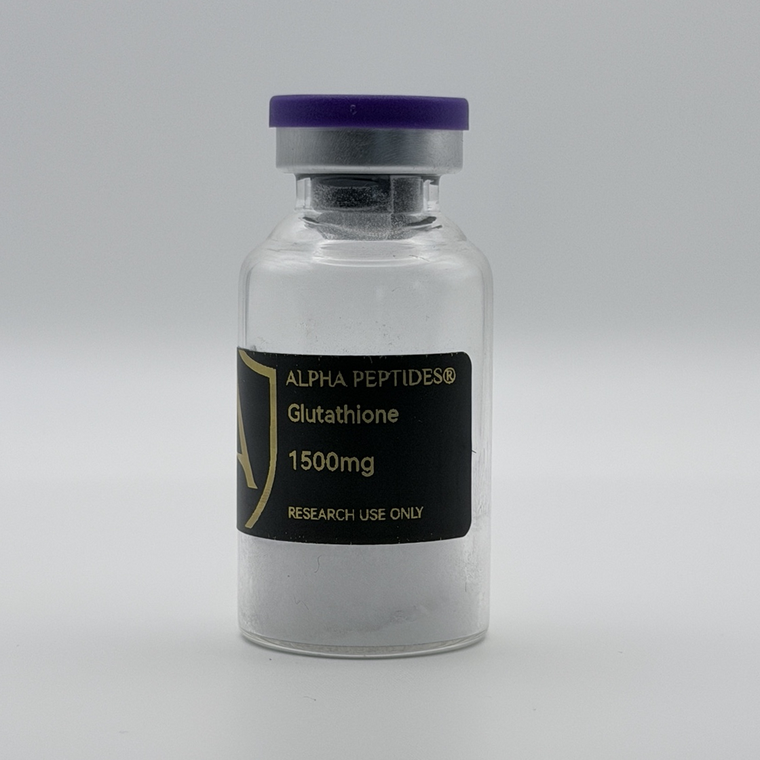 Alpha Peptides® Glutathione 1500mg research vial, front view
