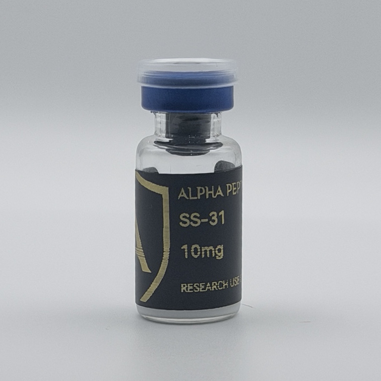 Alpha Peptides® SS-31 10mg research vial, front view