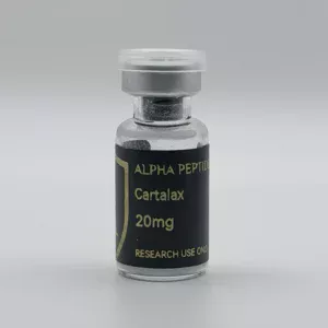 Alpha Peptides® Cartalax 20mg research vial, front view
