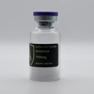 Alpha Peptides® Glutathione 1500mg research vial, front view