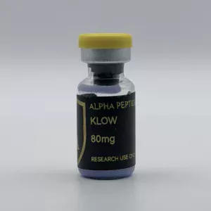 Alpha Peptides® KLOW 80mg research vial, front view