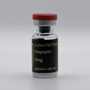 Alpha Peptides® Kisspeptin 5mg research vial, front view