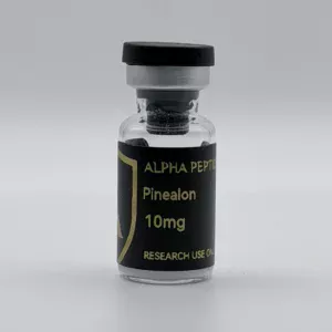 Alpha Peptides® Pinealon 10mg research vial, front view