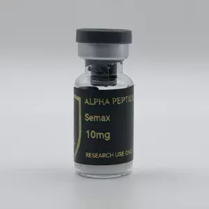 Alpha Peptides® Semax 10mg research vial, front view